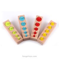 Bloques cilíndricos de encaje Montessori