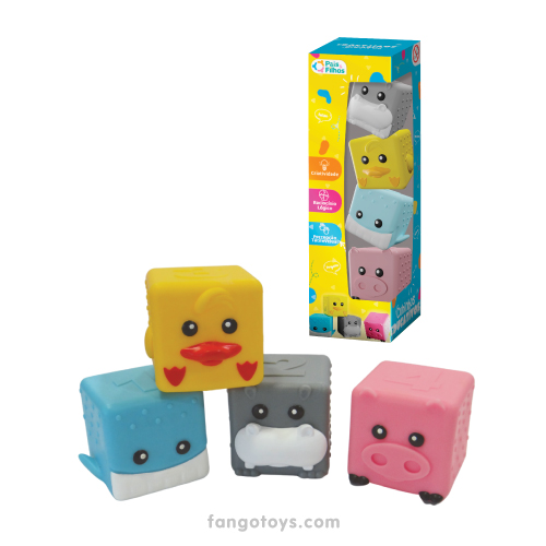 Cubos Sensoriales de Animalitos para Bebés