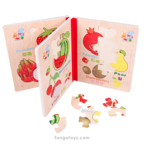 Libro rompecabezas de madera