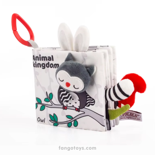 Libro sensorial blanco y negro animalitos