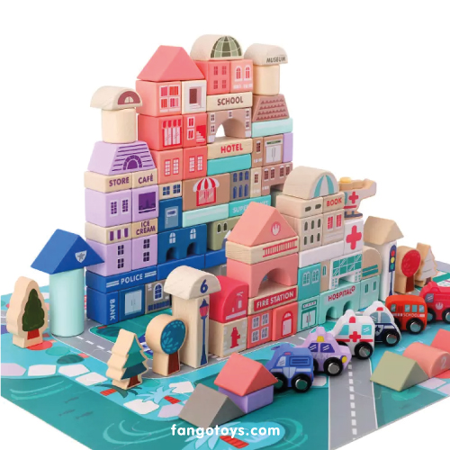 City blocks building 115 piezas